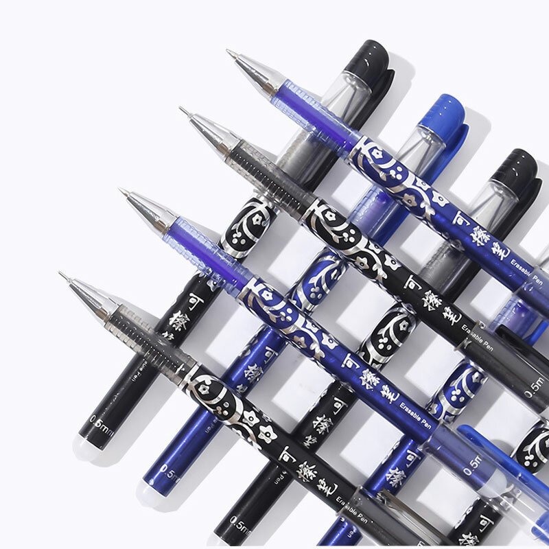 مجموعة أقلام قابلة للمسح 0.5 مللي متر إبرة رصاصة طرف حبر جل أقلام عبوات قضبان الكتابة محو قابل للغسل مقبض للمدرسة اللوازم المكتبية