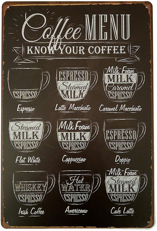 القهوة القائمة تعرف علبة قهوة الخاص بك تسجيل جدار ديكور ريترو المعادن بار حانة ملصق علامات معدنية 12X8 بوصة