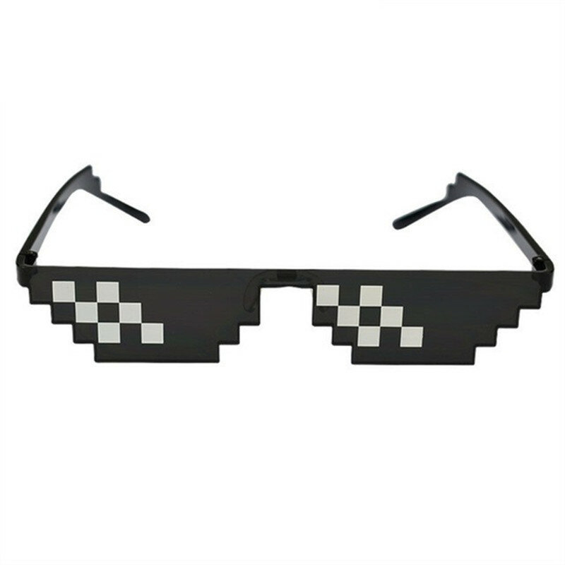 8 بت البلطجة الحياة النظارات الشمسية منقطة الرجال النساء العلامة التجارية نظارة حفلات فسيفساء UV400 خمر نظارات للجنسين هدية لعبة نظارات