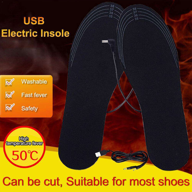 للجنسين تسخين كهربائي النعال للأحذية الشتاء جهاز تدفئة القدمين USB شحن ساخنة نعل قابلة للشحن منصات سخان باطن للأقدام