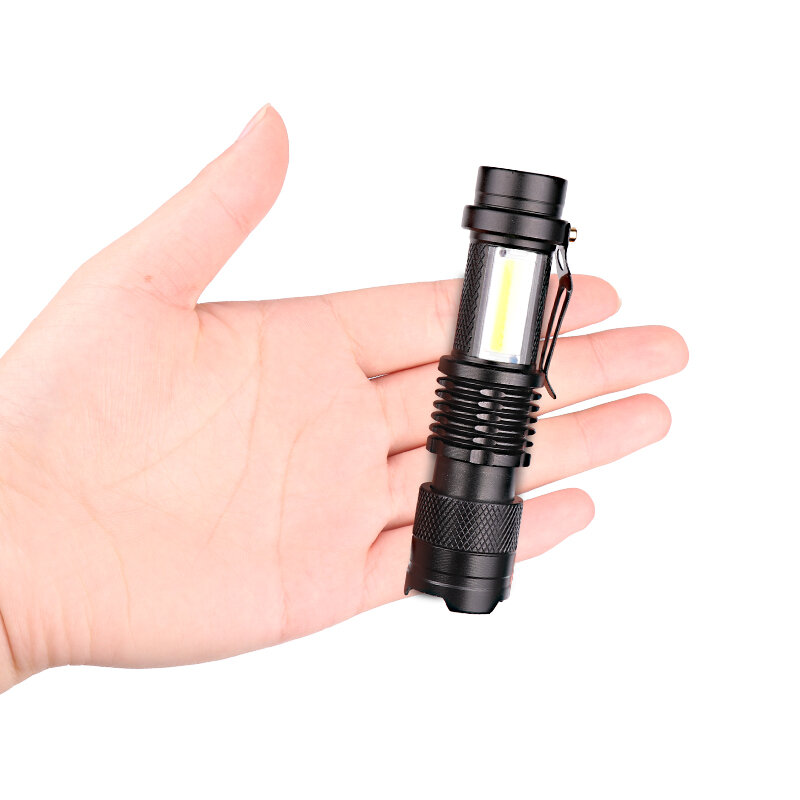 XP-G Q5 بنيت في بطارية USB قابلة للشحن إضاءة مقاومة للمياه COB LED زوومابلي التكتيكية الشعلة مصباح إضاءة صغير LED لمبات Litwod