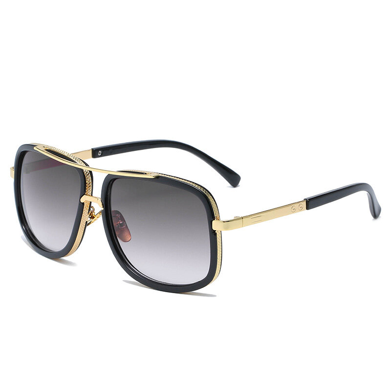 الكلاسيكية المتضخم الرجال النظارات الشمسية الفاخرة العلامة التجارية المرأة النظارات الشمسية مربع الرجعية Oculos دي سول الذكور UV400 مرآة نظارات