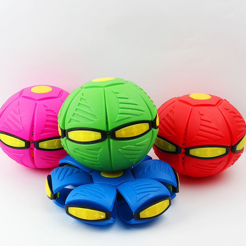 تحلق الكرة UFO شقة رمي القرص الكرة مع مصباح ليد لعبة أطفال في الهواء الطلق حديقة كرة السلة لعبة رمي UFO القرص كرات لعب رياضية هدية