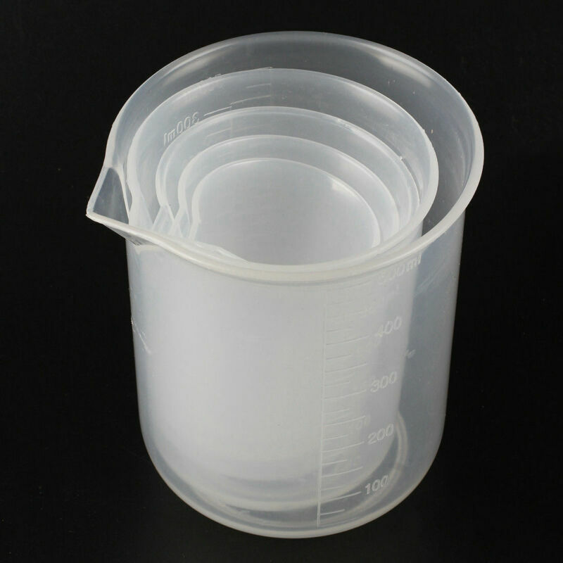 4 قطعة/المجموعة شفافة البلاستيك تخرج قياس كوب المطبخ و شريط لوازم ل BakingBeaker السائل مع قياس كأس