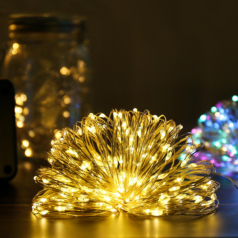 LED سلسلة أضواء 10 متر 100 المصابيح Led سلسلة جارلاند الجنية ضوء 8 وضع عيد الميلاد ضوء عطلة حفل زفاف الديكور في الهواء الطلق