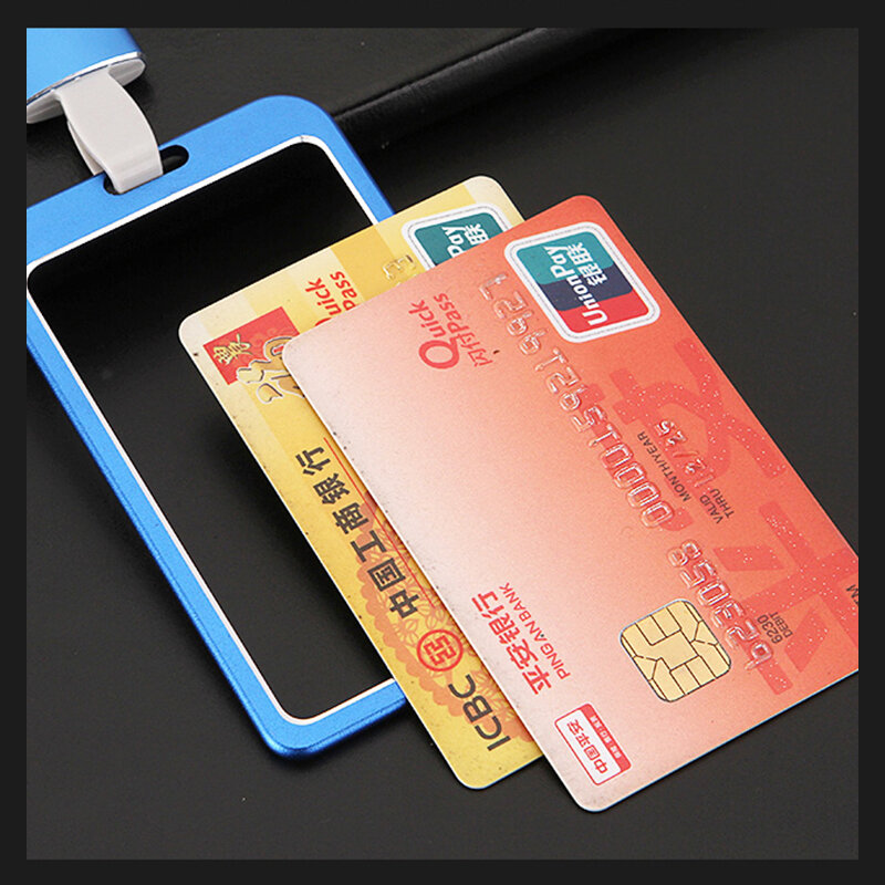 حامل بطاقة ألومنيوم عالي الجودة حافظة مستندات هوية ملحقات بطاقة بنك ائتمانية حافظة مستندات عمل