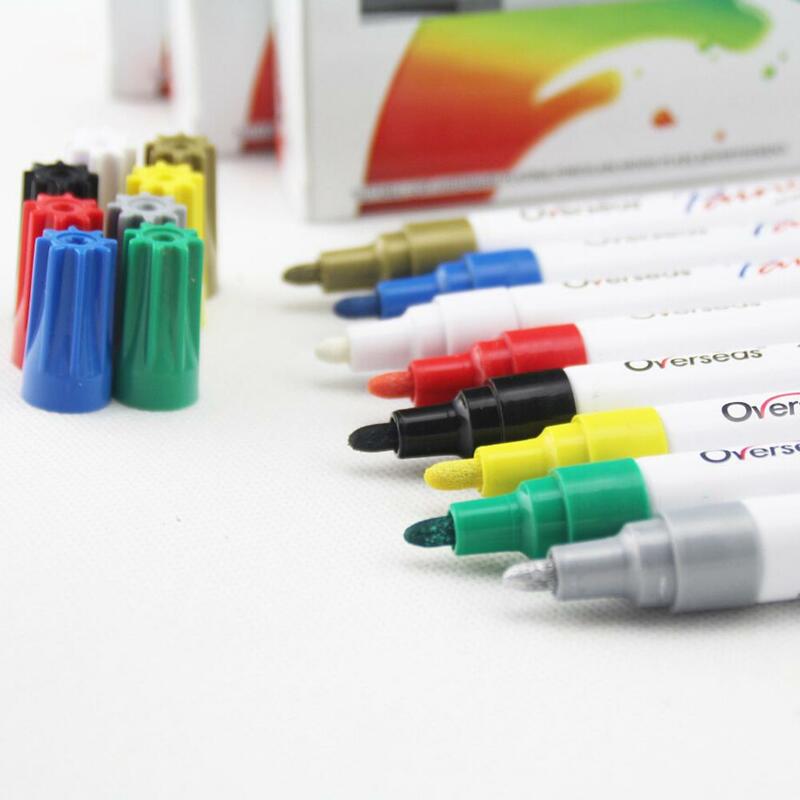 12 ألوان صديقة للبيئة سيارة الكتابة على الجدران قلم جاف للرسم DIY الملحقات ألبوم قلم تحديد يمكن كتابة على أي سطح صديقة للبيئة الحبر