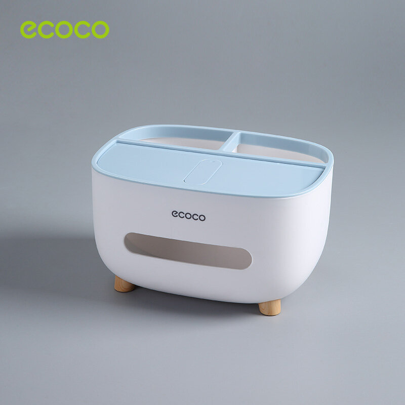 Ecoco حامل مناديل المنزلية غرفة المعيشة غرفة الطعام الإبداعية جميل بسيط متعدد الوظائف التحكم عن بعد تخزين الأنسجة صندوق