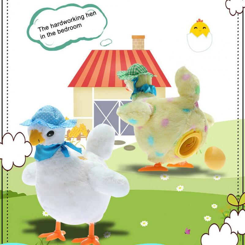 لعبة وضع البيض على شكل دجاجة لعبة أطفال ملونة نابضة بالحياة تضع لعبة دجاجة بيض مع موسيقى للأطفال لعبة وضع البيض على شكل دجاجة