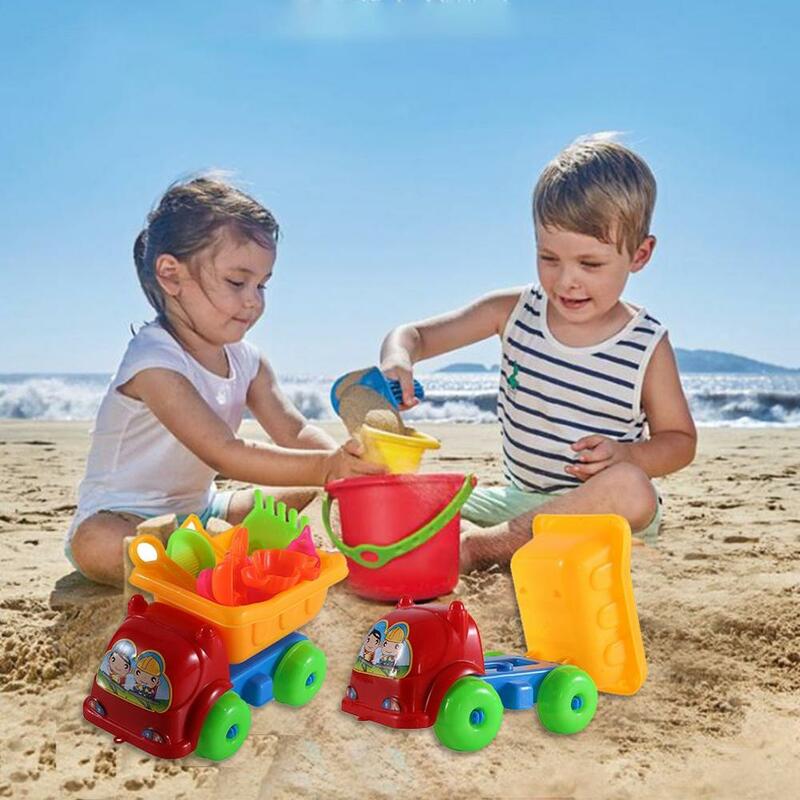 11 قطعة/المجموعة فريد الأطفال الاطفال شاطئ اللعب شاحنة الرمال التجريف لعبة مجموعة لعب لعبة أفضل هدية للأطفال الأطفال