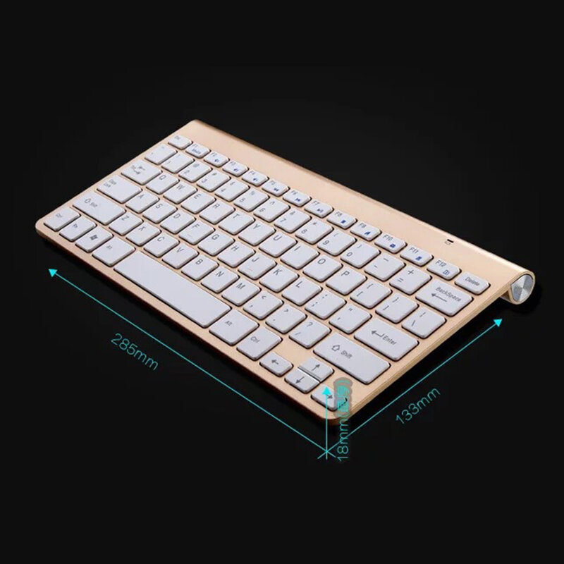لوحة مفاتيح وماوس لاسلكي صغير محمول ، 2.4 جيجا ، مقاوم للتآكل ، لأجهزة الكمبيوتر
