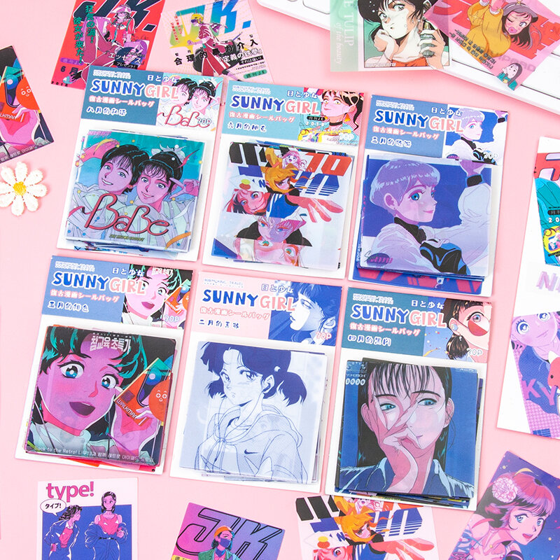 Yoofun-ملصقات زخرفية للحيوانات الأليفة ، 30 قطعة ، فتاة يابانية ، يوميات ، هاتف ، كمبيوتر محمول ، كوب لسكرابوكينغ ، مذكرات