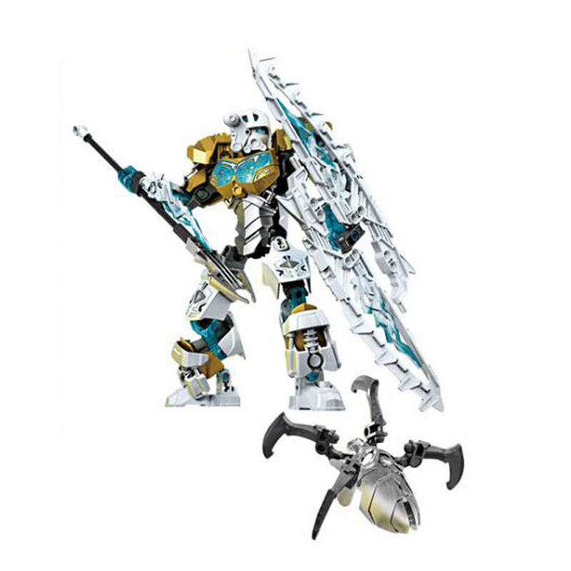 هيروس البيوكيميائية المحارب حارس الغابة من بستان Bionicle Ekimu صانع Msdk بناء كتلة الطوب اللعب الهدايا Bringuedos