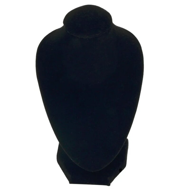 مانيكان أسود مخملي على شكل قلادة ، عرض مجوهرات ، حامل سوار ، منظم مجوهرات ، 15 × 10 سنتيمتر