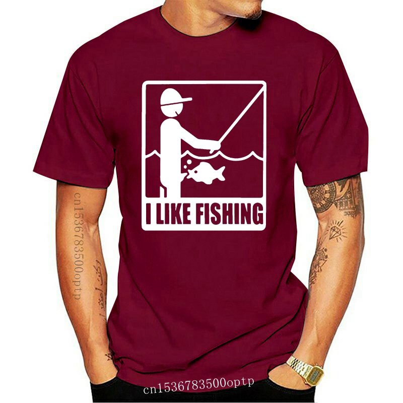 جديد أنا أحب الصيد تي شيرت مضحك الصياد الصيد قميص الرجال الفكاهة تصميم نكتة التي شيرت القطن أسود أبيض عادية قصيرة الأكمام الاتحاد الأوروبي Siz