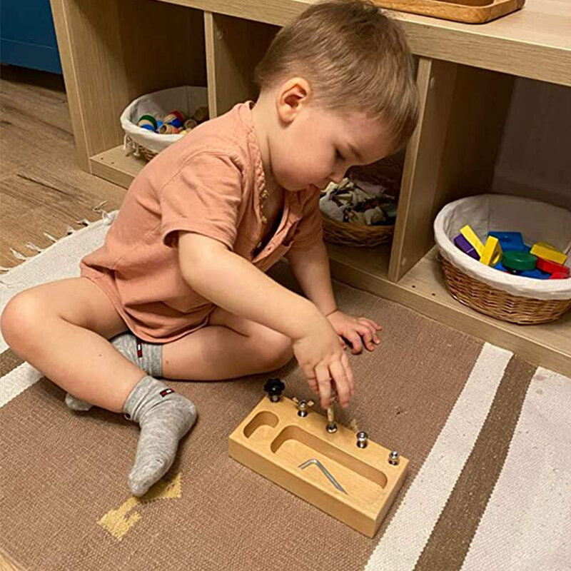 طفل أداة اللعب مونتيسوري الحسية مشغول مجلس مونتيسوري ألعاب خشبية تعليمية للأطفال من 3 سنوات ألعاب تعليمية الطفل #1