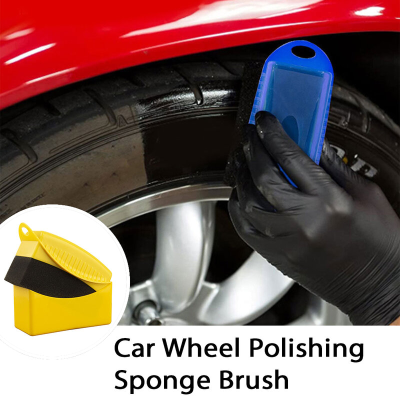 فرشاة إسفنجية تلميع لعجلات السيارة مصنوعة من بلاستيك ABS فرشاة إسفنجية لتنظيف السيارة فرشاة تنظيف بالتفصيل ملحقات