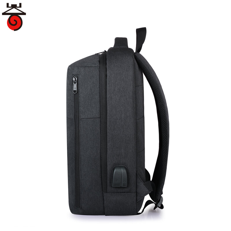 SenkeyStyle Businees 14 بوصة محمول على ظهره للرجال عالية السعة USB شحن حقيبة مدرسية مقاوم للماء السفر الظهر أكسفورد