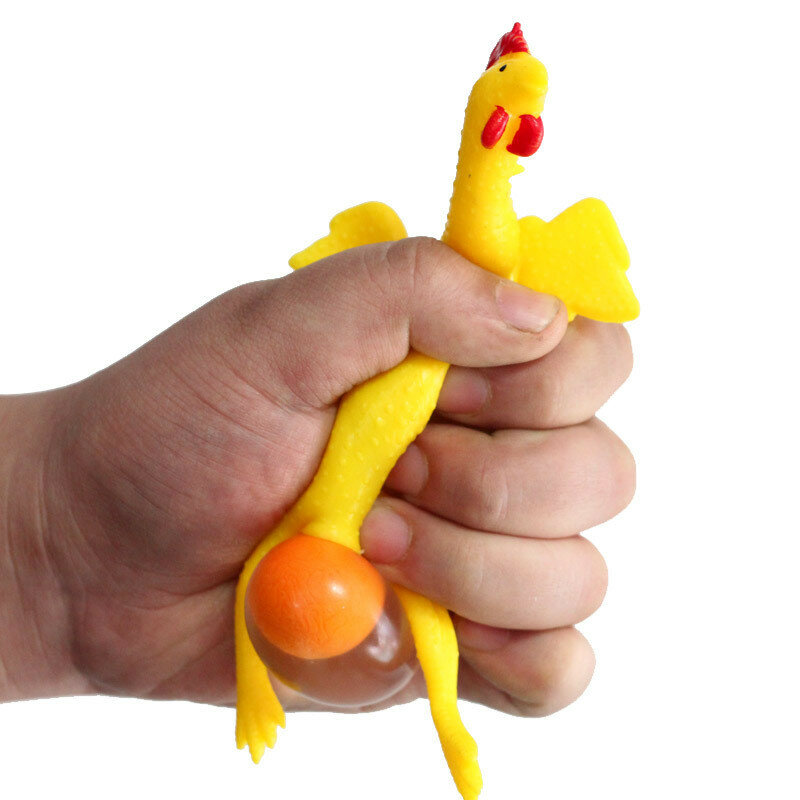 1 قطعة أدوات للتسلية الجدة ضد الإجهاد ضغط الدجاج وضع البيض الدجاج اللعب كيرينغ مفاجأة اسفنجي الاطفال اللعب ل هالوين