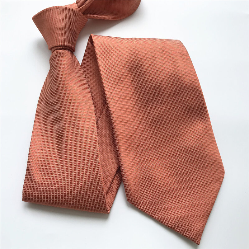10 سنتيمتر تصميم جديد الرجال العلاقات الجاكار المنسوجة رابطة عنق ربطات العنق البرتقال الصلبة مع شبكات الموضة