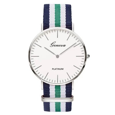 Zegarki-ساعات كوارتز للرجال والنساء ، ماركة فاخرة ، كاجوال ، بسيطة ، حزام قماش ، عدة ألوان ، ساعة يد