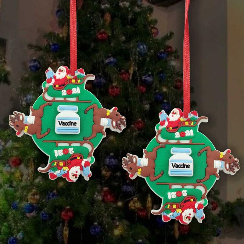 شجرة عيد الميلاد الأيائل قلادة عيد الميلاد اثنين في واحد الحلي شجرة عيد الميلاد زينة معلقة قلادة حزام حلقة الديكور هدية