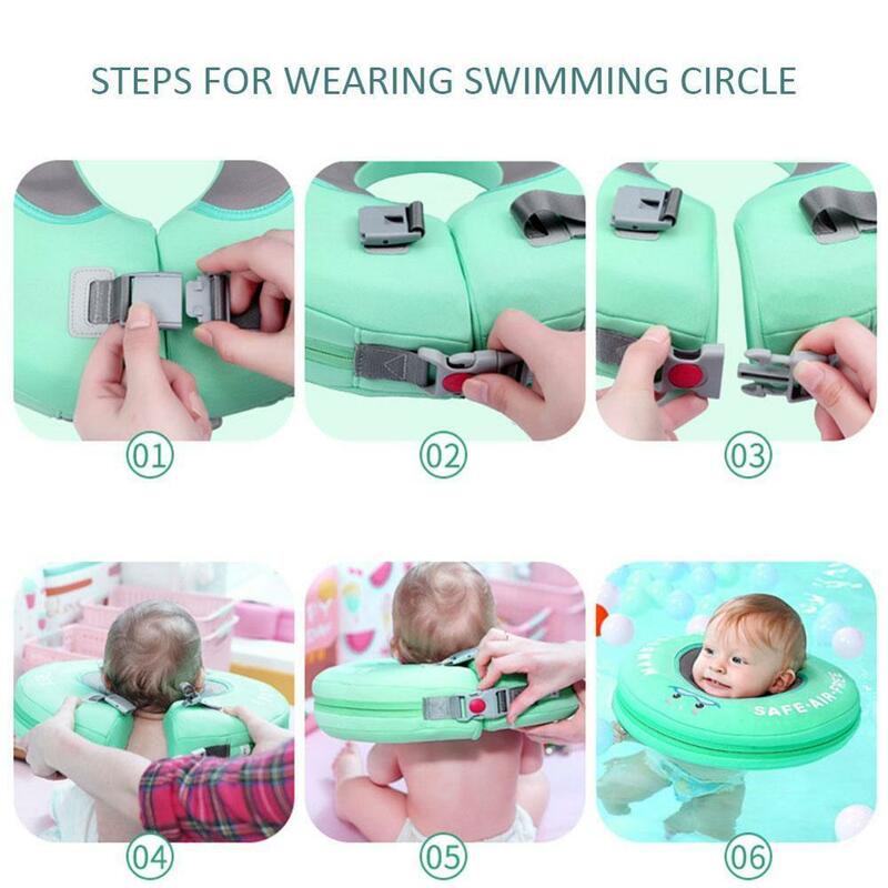 نفخ دائرة السباحة سوار عنق اكسسوارات السباحة الرضع السباحة الرقبة الطفل أنبوب حلقة السلامة الرقبة تعويم دائرة الاستحمام العوامة