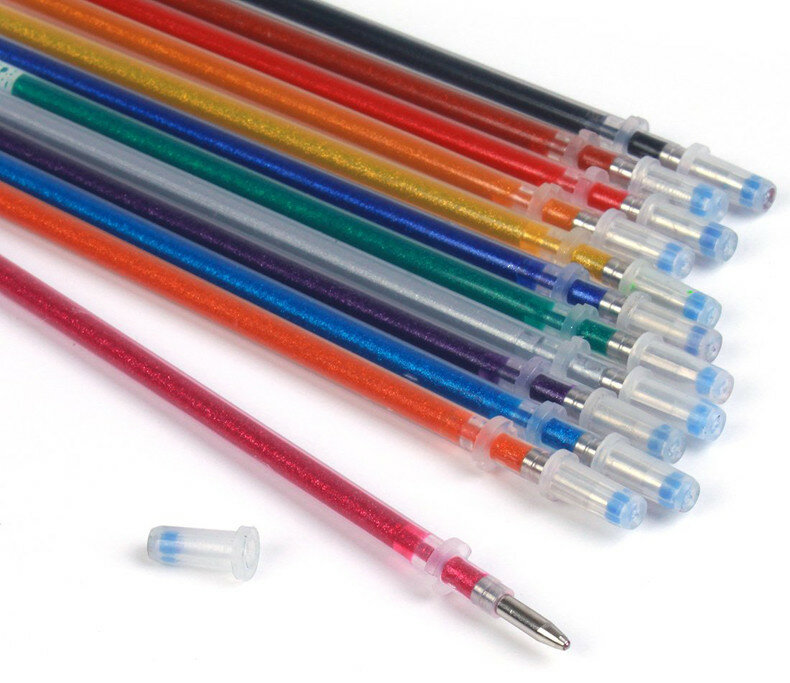 48 قطعة ألوان بريق رسم رسم لون القلم علامات هلام أقلام مجموعة الملء رولربال الباستيل نيون ماركر مكتب القرطاسية المدرسية