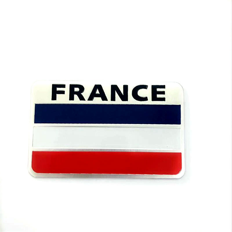 ملصق أعلام فرنسية من سبائك الألومنيوم للسيارات والدراجات النارية وإكسسوارات الديكور والجذع