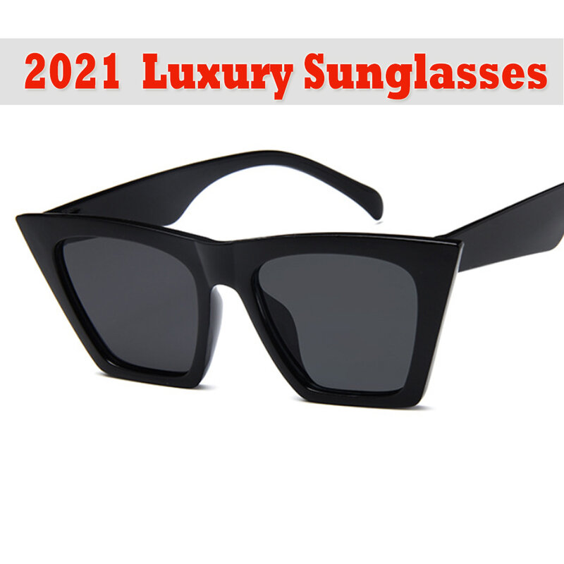 نظارة شمسية بلاستيكية عتيقة فاخرة للنساء ، عدسات ملونة ، كلاسيكية ، ريترو ، للسفر في الهواء الطلق ، E514 ، 2021