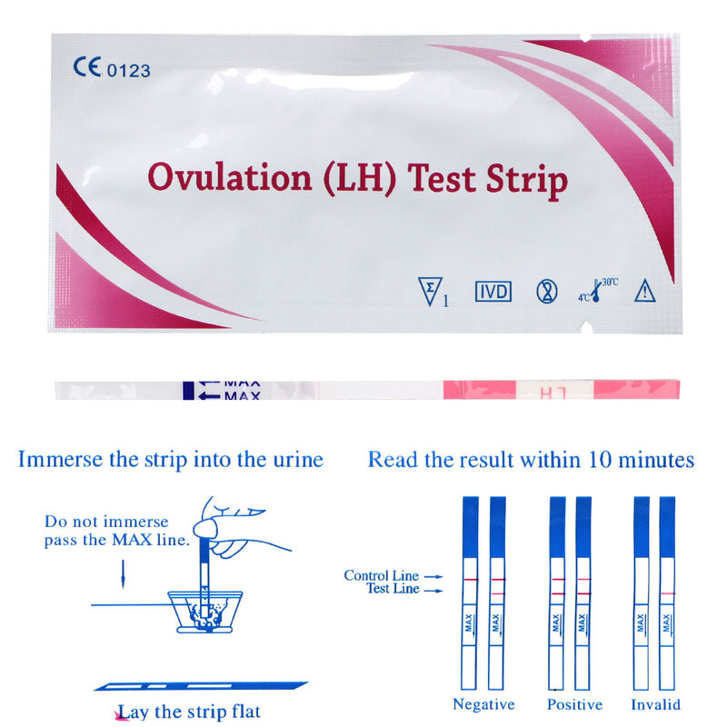 Ovulation Test 50 Pcs And 50Pcs Urine Cup Fertility For Woman Ovulation Pills Rapid Test Paper Stick Over 99% Accuracy