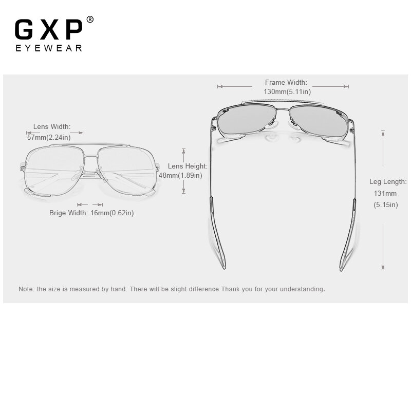 نظارات شمسية GXP 2020 للرجال ، عدسات مستقطبة متدرجة ، رؤية ليلية ، للقيادة
