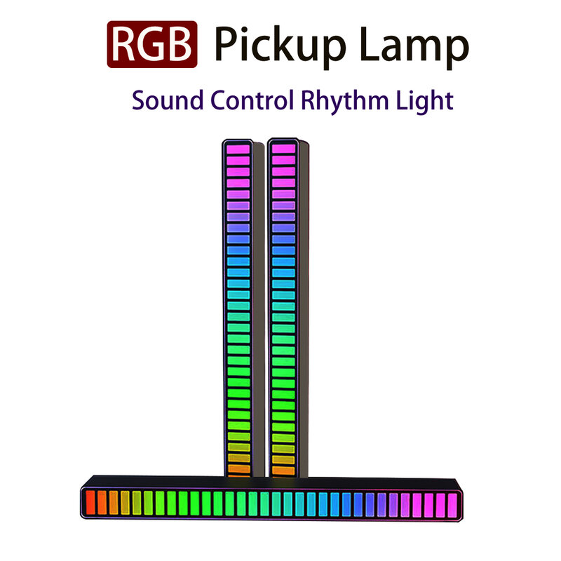 RGB مصباح عصا LED الجدة موسيقى خفيفة بيك اب جو إيقاع ضوء الصوت مصابيح حفلات مصباح للزينة ضوء الليل