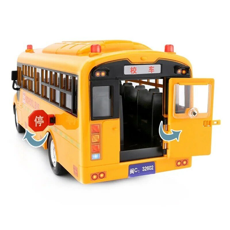 محاكاة بالقصور الذاتي حافلة مدرسية لعب الإضاءة مدرسة سيارات لعب للأطفال ألعاب تعليمية تفاعلية هدايا عيد الميلاد