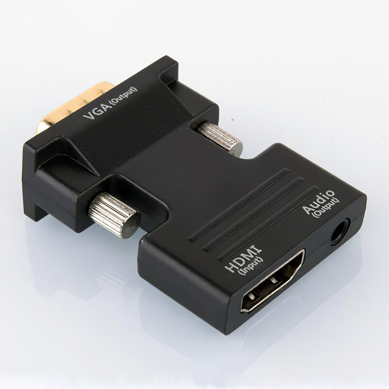 HDMI-متوافق لمحول VGA 10MB/S محول الصوت أنثى إلى ذكر كابلات 1080P ل HDTV رصد العارض الكمبيوتر المحمول TV-Box