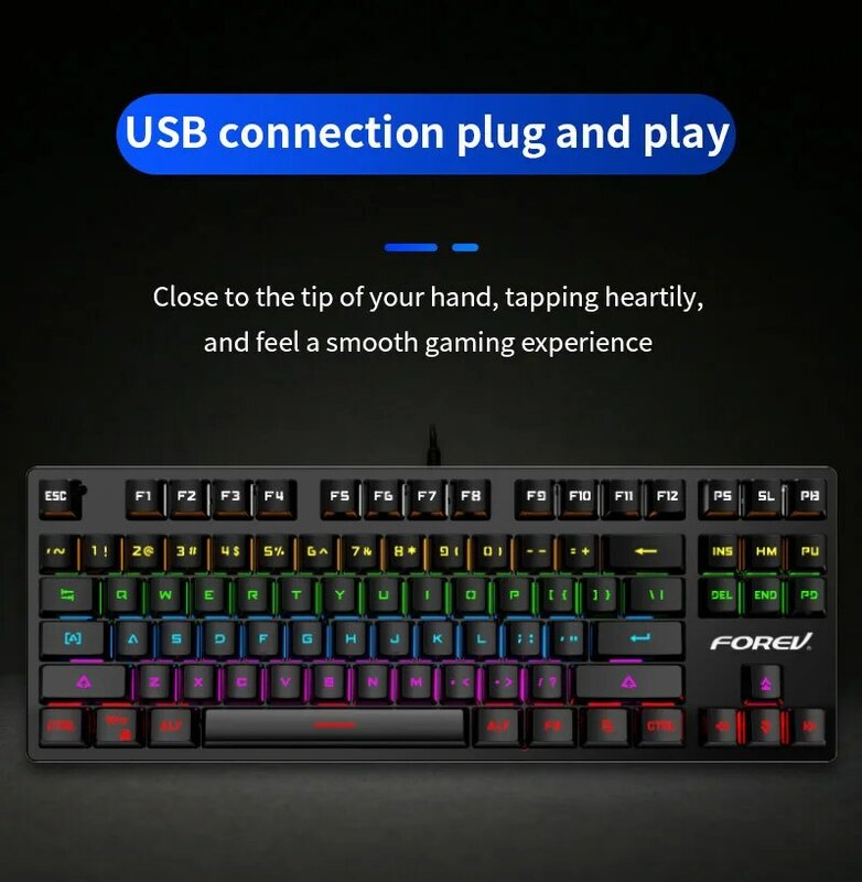 الألعاب لوحات المفاتيح الميكانيكية 87Key مع LED RGB الخلفية مولتي التبديل لأجهزة الكمبيوتر المحمول ألعاب الكمبيوتر لوحة مفاتيح سلكية تعمل عبر USB ...