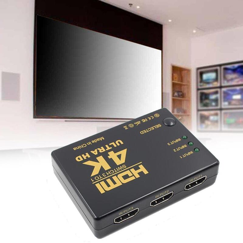 مفتاح فيديو متوافق مع HDMI 1080P 4K * 2K ، محول ، مخرج مقسم HDMI ، PS4 3 HDTV لـ DVD Hub 1 PS3 ، مدخل منفذ F2Y7