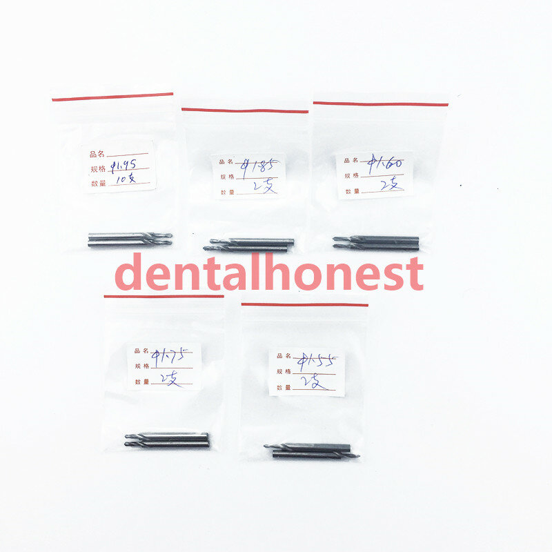 مكبس حفر كربيد التنجستن لأطباء الأسنان ، 2 قطعة ، متوفر في Pindex ، 5 أحجام