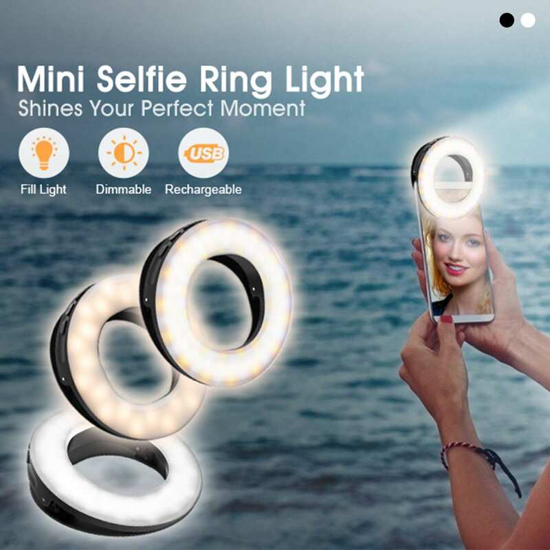 USB تهمة 48 LED Selfie حلقة ضوء دائرة صغيرة عدسة الهاتف المحمول ماكياج ملء ضوء كاميرا الكمبيوتر المحمول للهواتف الذكية التصوير #1