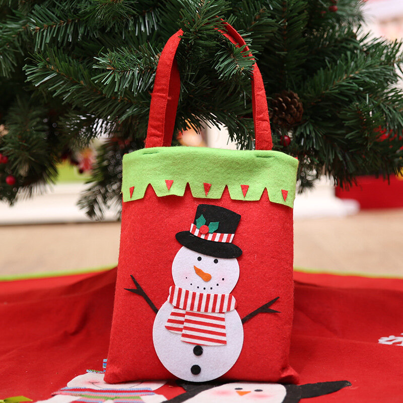 عيد الميلاد كاندي حقيبة سانتا شنطة هدايا عيد الميلاد الديكور للمنزل ندفة الثلج هدية حقيبة عيد ميلاد سعيد زينة