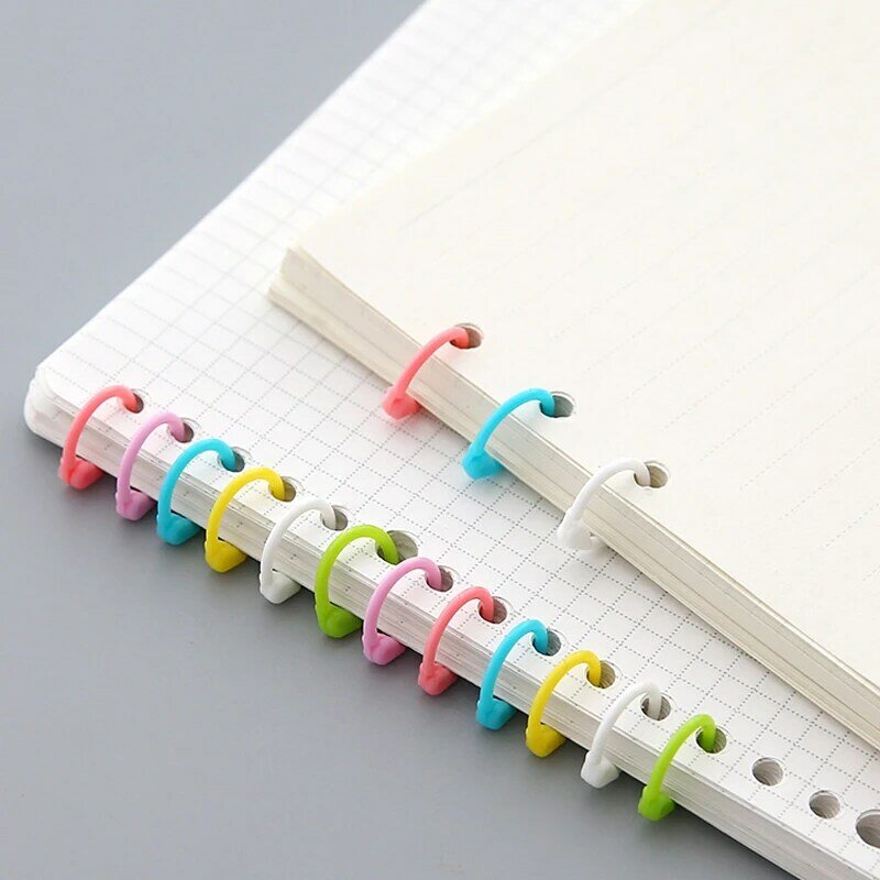 الإبداعية الحلوى الملونة سهلة حلقة ورقة دفتر رسم فضفاض ورقة الموثق متعددة الوظائف دائرة التقويم المفاتيح حلقة رئيسية