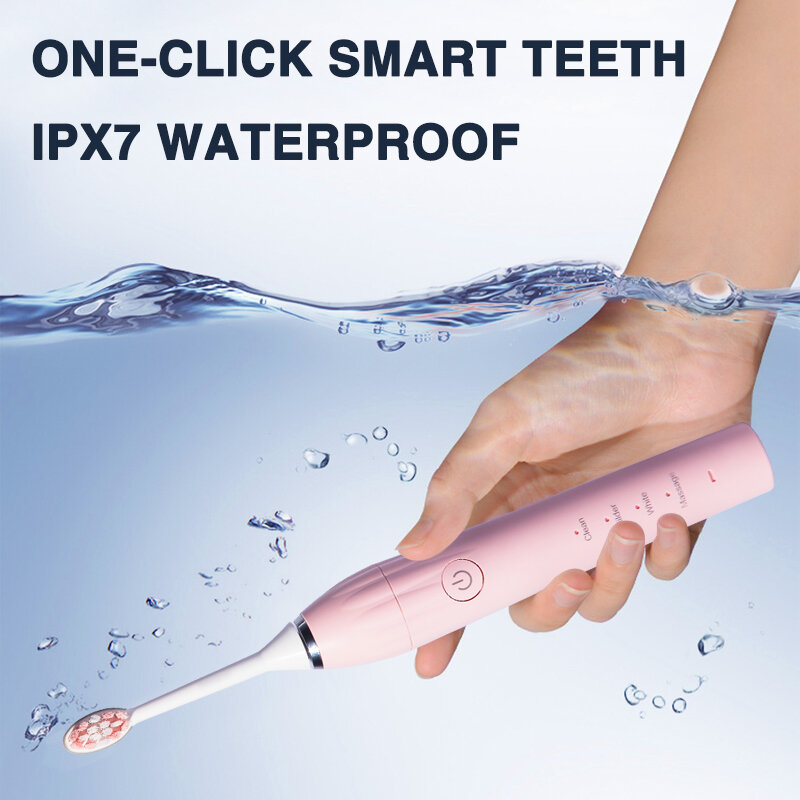 Bayakang بالموجات فوق الصوتية فرشاة أسنان كهربائية 4 طرق التنظيف الذكية توقيت IPX7 مقاوم للماء دوبونت شعيرات التعريفي الشحن