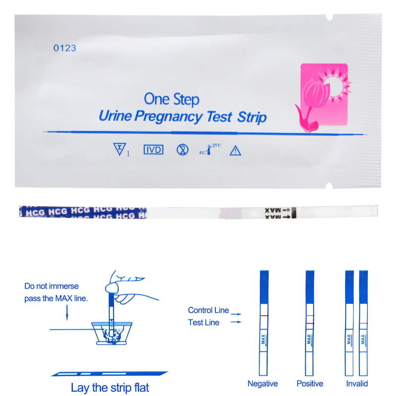 20 قطعة شرائط اختبار الحمل المبكر 99% دقة HCG مجموعات اختبار النساء البول قياس توقع الطفل