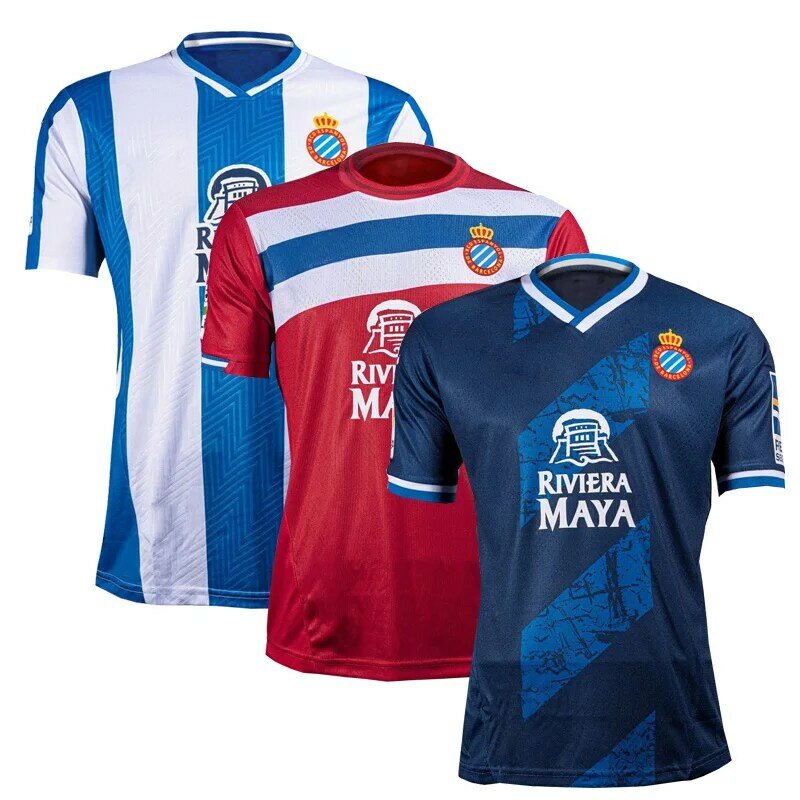 جديد 2021-22 RCD Espanyol عالية الجودة Camisetas كرة القدم جيرسي تخصيص وو لي جافي Puado راؤول دي توماس