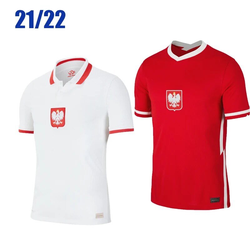 2021/2022 جديد بولندا قمصان كرة قدم المنزل بعيدا البلدان مايوه القدم قمصان زي موحد لكرة القدم camisetas دي fútbol