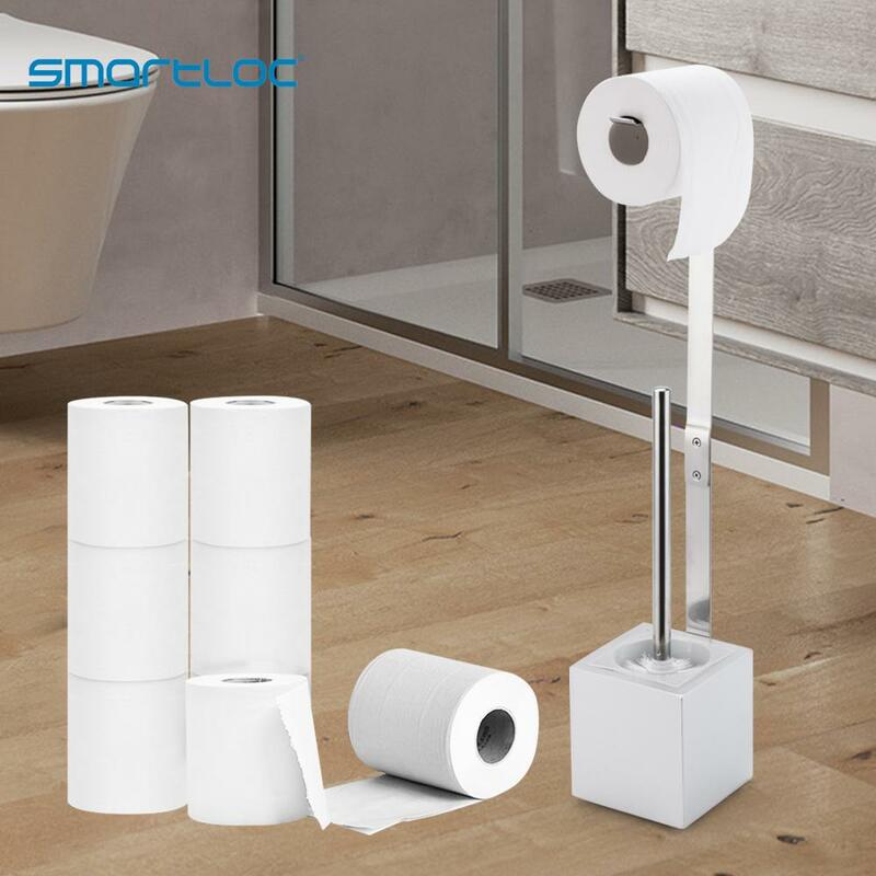 Smartloc حامل كبير حامل ورق المرحاض المرحاض فرشاة الحمام تخزين الحاويات حمام اكسسوارات منظم مطبخ