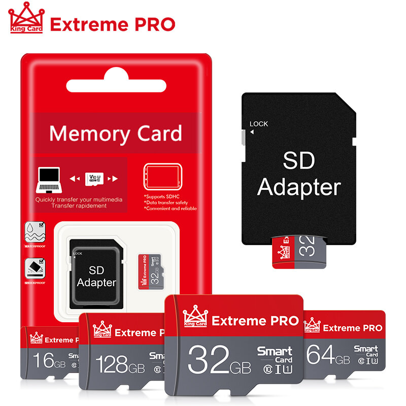 100% بطاقة الذاكرة الأصلية 256GB 128GB 64GB الفئة 10 مايكرو SD بطاقة TF بطاقة 8gb 16gb 32gb بطاقات فلاش سعة كاملة عالية السرعة