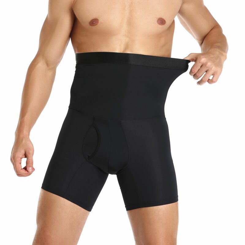 الرجال البطن تحكم ملابس داخلية السروال عالية الخصر التخسيس مكافحة الشباك داخلية محدد شكل الجسم سلس التشذيب الملاكم موجز