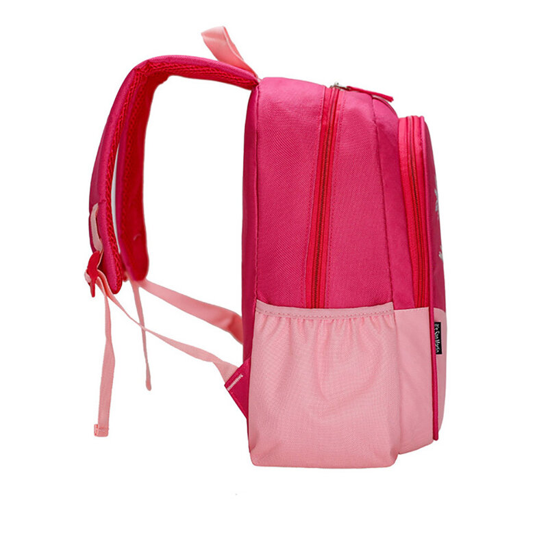 الوردي المجمدة الأرجواني الكرتون الأميرة عائشة نمط طباعة موضة الاتجاه فتاة حقيبة مدرسية سنو وايت لطيف للأطفال حقيبة مدرسية للأطفال