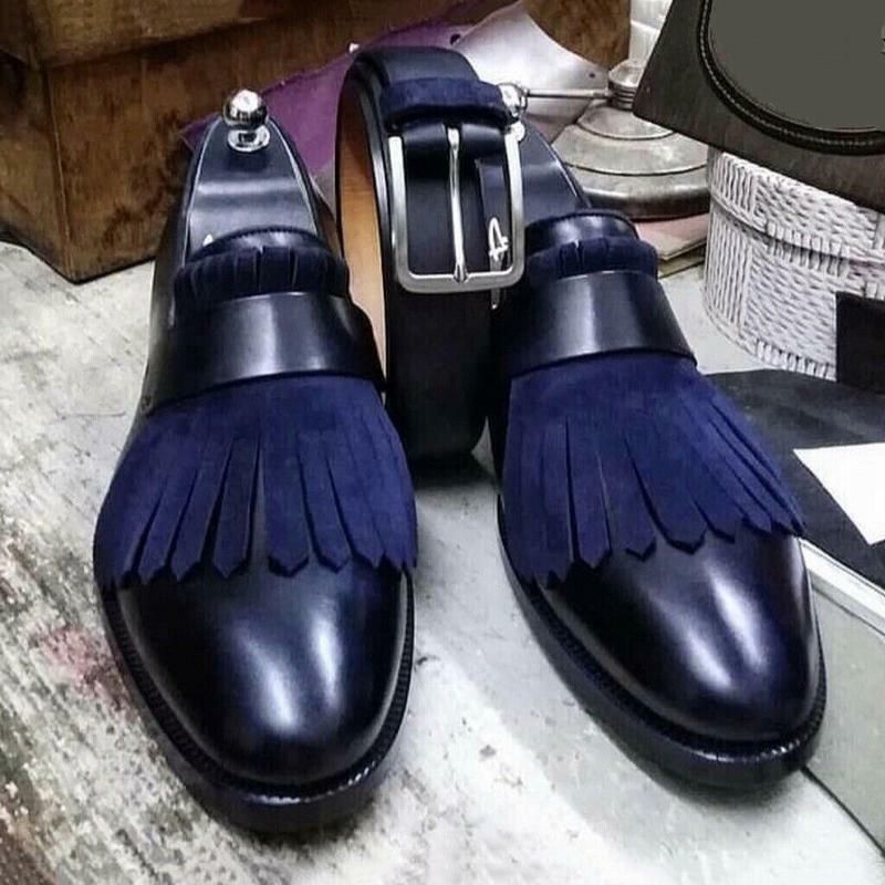عالية الجودة جديد الموضة الرجال بولي Business الجلود الأعمال شرابة تصميم نمط حذاء Vintage أحذية عادية الكلاسيكية Zapatos دي Hombre XM312